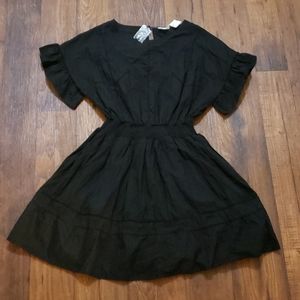 Dee Elly Black Peasent Style Dress